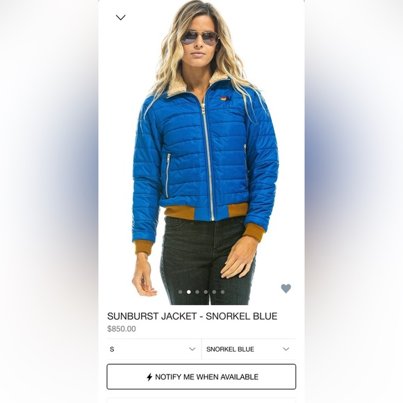 ‼️RARE‼️ 🎸AVIATOR NATION🎸 Sunburst Women’s Jacket✨Blue Snorkel✨ Size Small✨ - Picture 2 of 11